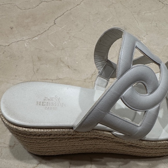 Hermes White Women's Sandals - Picture 5 of 12